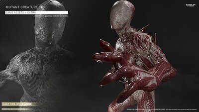 Mutant Creature 01 - Game Assets + Extra 