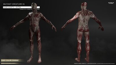 Mutant Creature 01 - Game Assets + Extra 