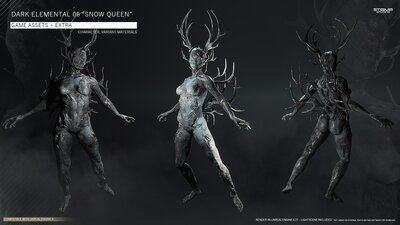 Dark Elemental 06 "Snow Queen" - Game Assets + Extra 