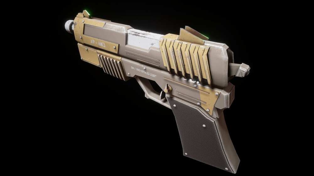 Sci-fi Futuristic Assault Pistol 