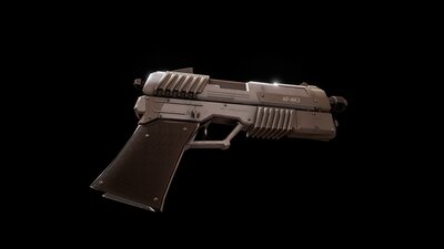 Sci-fi Futuristic Assault Pistol 