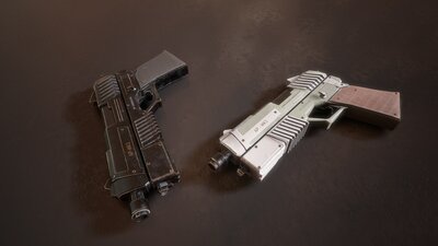 Sci-fi Futuristic Assault Pistol 