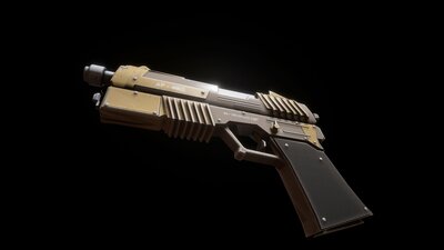 Sci-fi Futuristic Assault Pistol 