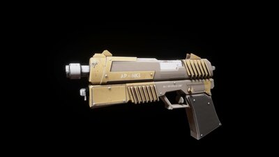 Sci-fi Futuristic Assault Pistol 