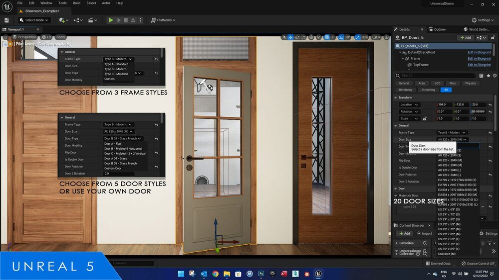 Interactive Doors Blueprints 