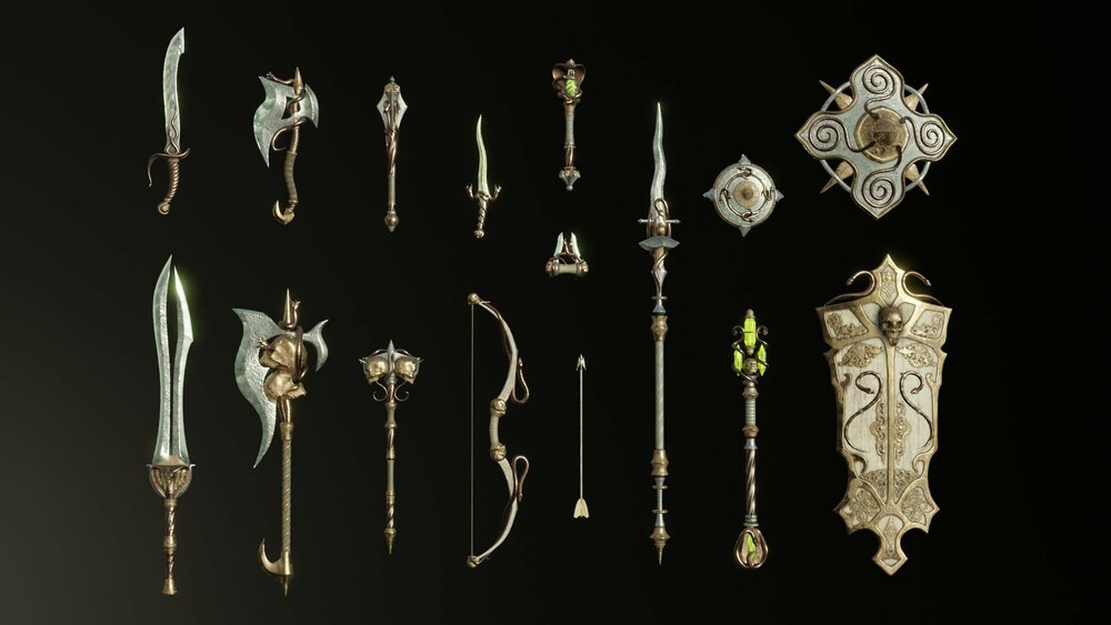 Fantasy Snake Weapon Set 