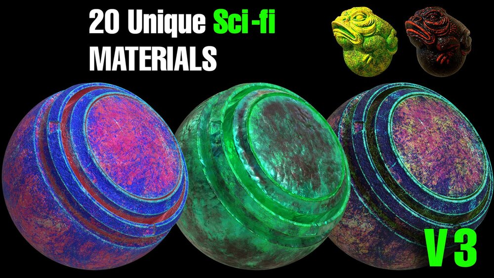 20 Unique Sci-Fi Materials - 4K  Texture 