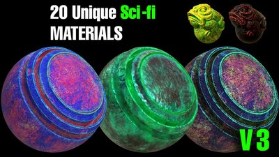 20 Unique Sci-Fi Materials - 4K  Texture