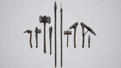 Primitive weapons / tools pack 