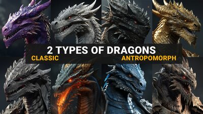 700+ Dragons Avatars Pack Vol.01 