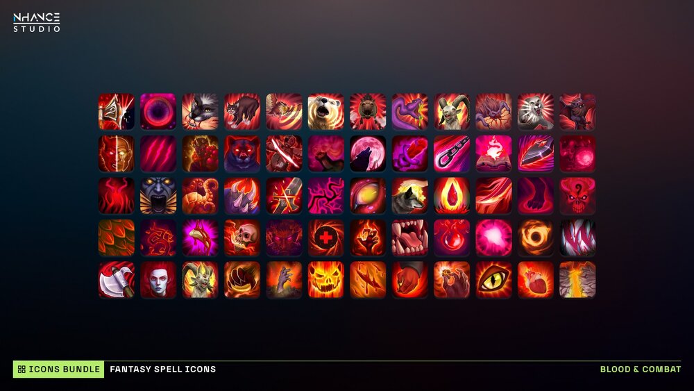 Fantasy Spell Icons Mega Bundle 