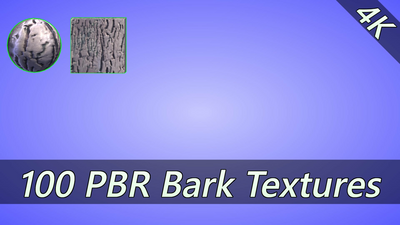 4K PBR Materials: 100 bark materials 