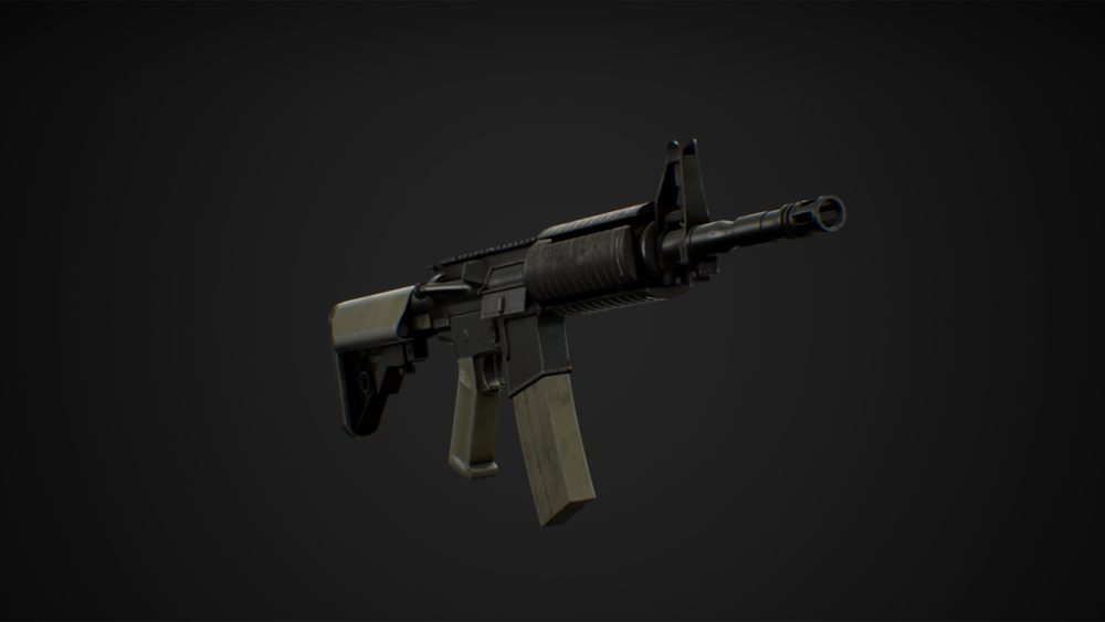 M4A1 rifle with character animations 