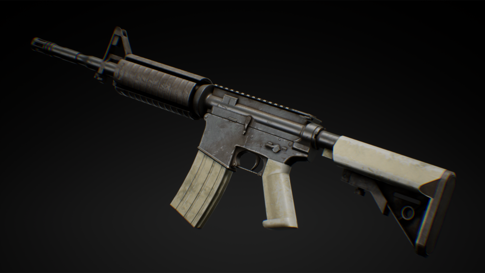 M4A1 rifle with character animations 