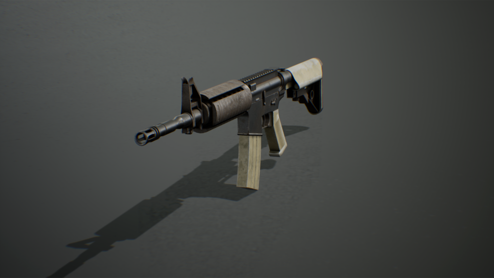 M4A1 rifle with character animations 