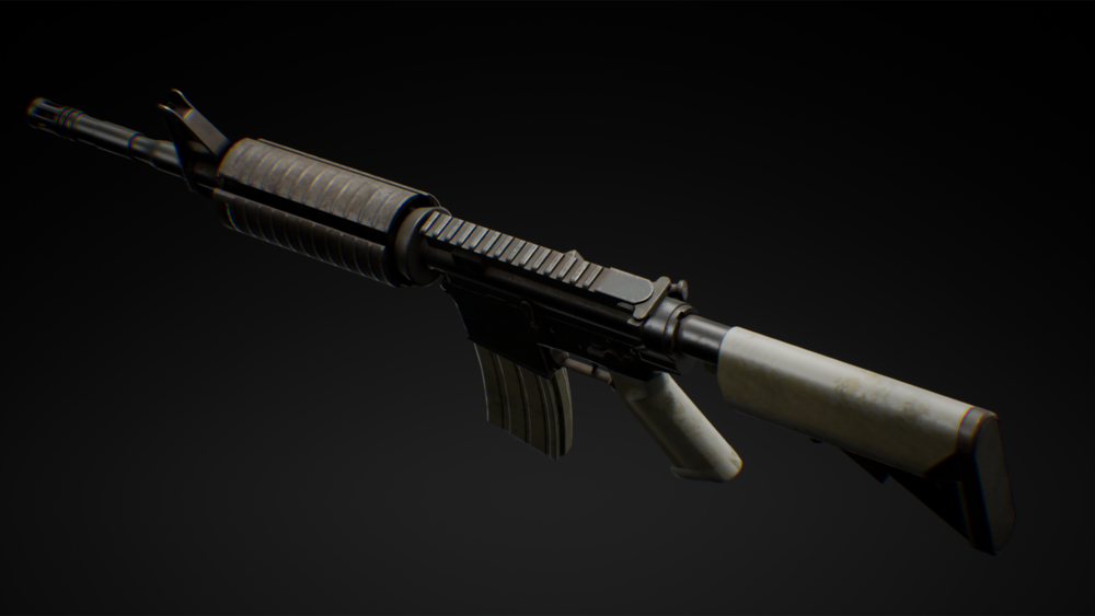 M4A1 rifle with character animations 