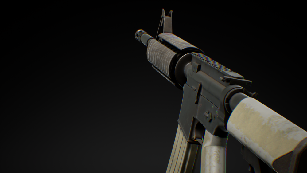 M4A1 rifle with character animations 