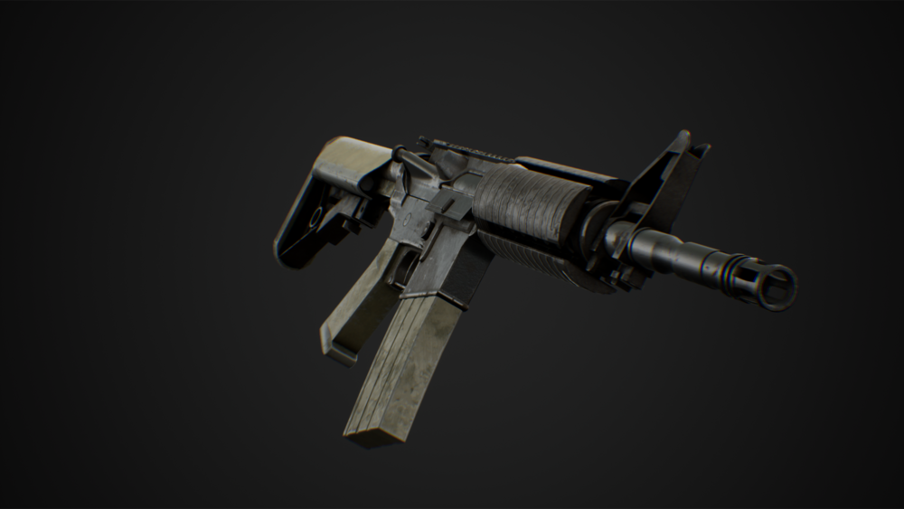 M4A1 rifle with character animations 