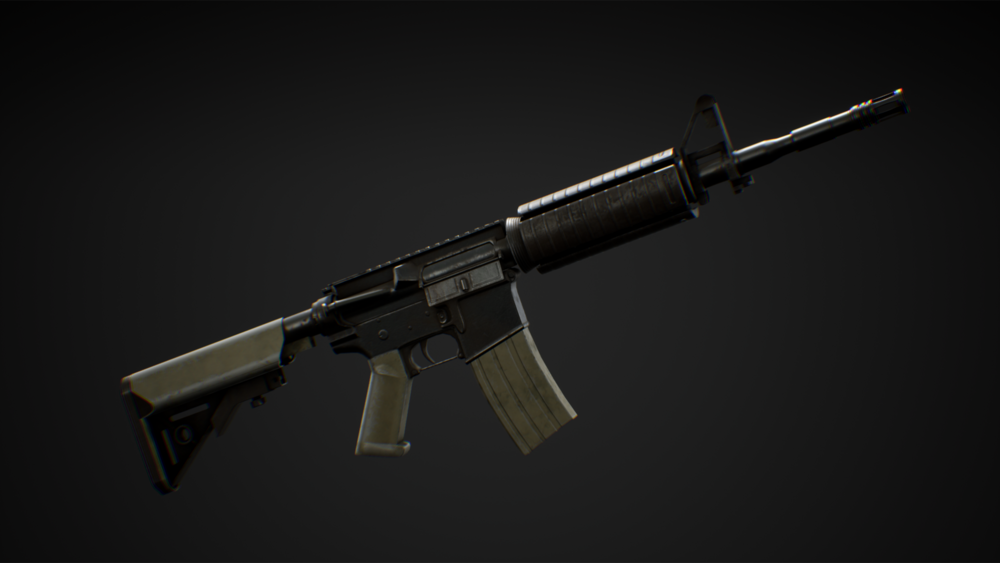 M4A1 rifle with character animations 