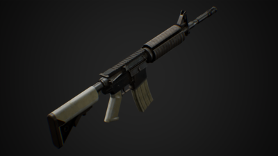 M4A1 rifle with character animations 