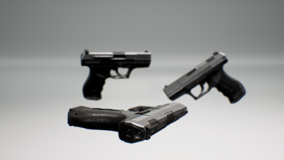 Weapons pack 01 with character animations 