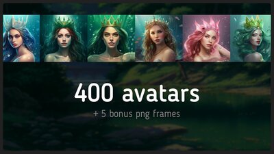 400 Fantasy Avatar Portraits SET 