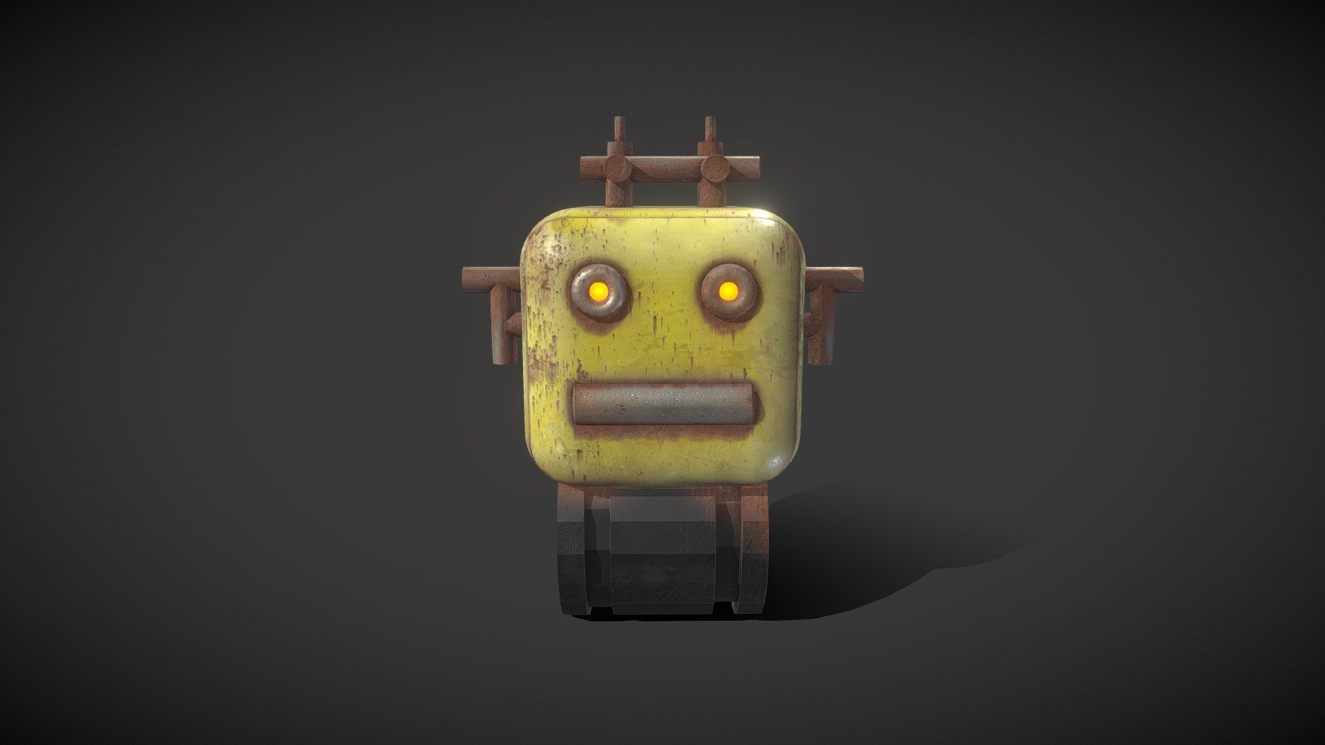 Yellow Rusty Robot 