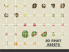 Fruit items and Fruit game template - Template and Graphics 