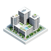 Buildings - Isometric view - PNG transparent 