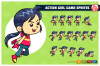 Action Girl Game Sprites