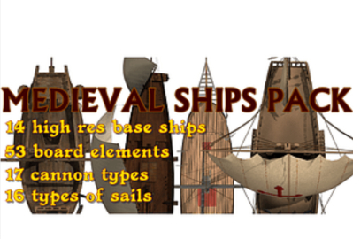 Medieval Ships Pack sprites UHD