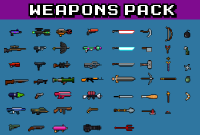 Pixel Art Weapons Asset Pack