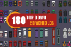 2D Top Down 180 Pixel Art Vehicles