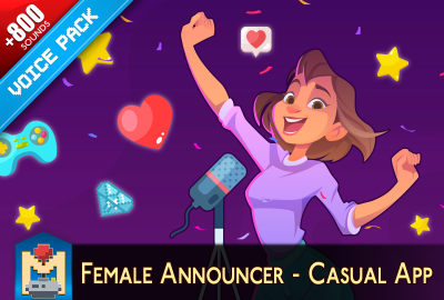 Casual App Female Voice Announcer