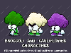 Broccoli and cauliflower characters