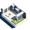 Buildings - Isometric view - PNG transparent 