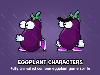 Eggplant or aubergine game asset