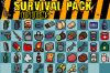 2D Survival Pack 115 Pixel Art Items