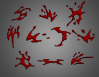 10 Pixel Blood splash sprite effects 