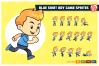 Blue Shirt Boy Game Sprites