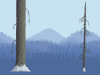 Pixel Art Snowy Forest 