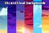 2D Pixel Art Backgrounds (10 Sky & Cloud ) #3