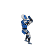 Blue hero character animation 