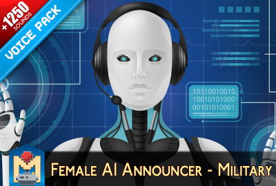 Military AI Female Voice Announcer