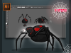 Giant Black Widow Spider Sprites 