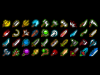 100 Pixel RPG weapon icons 