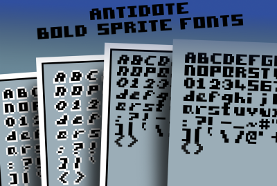 Antidote Bold Small Pixel Sprite Font x4