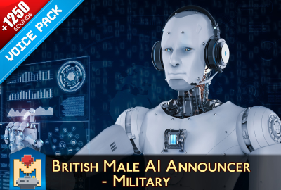 Military AI British Male Voice Announcer