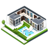 Buildings - Isometric view - PNG transparent 